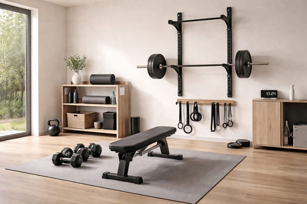 Minimalistisches Home Gym einrichten: Wenige Geräte, maximale Ergebnisse