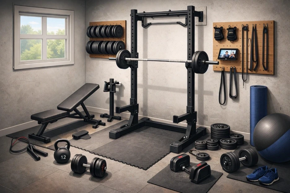 Wie baut man ein Home Gym mit kleinem Budget auf?