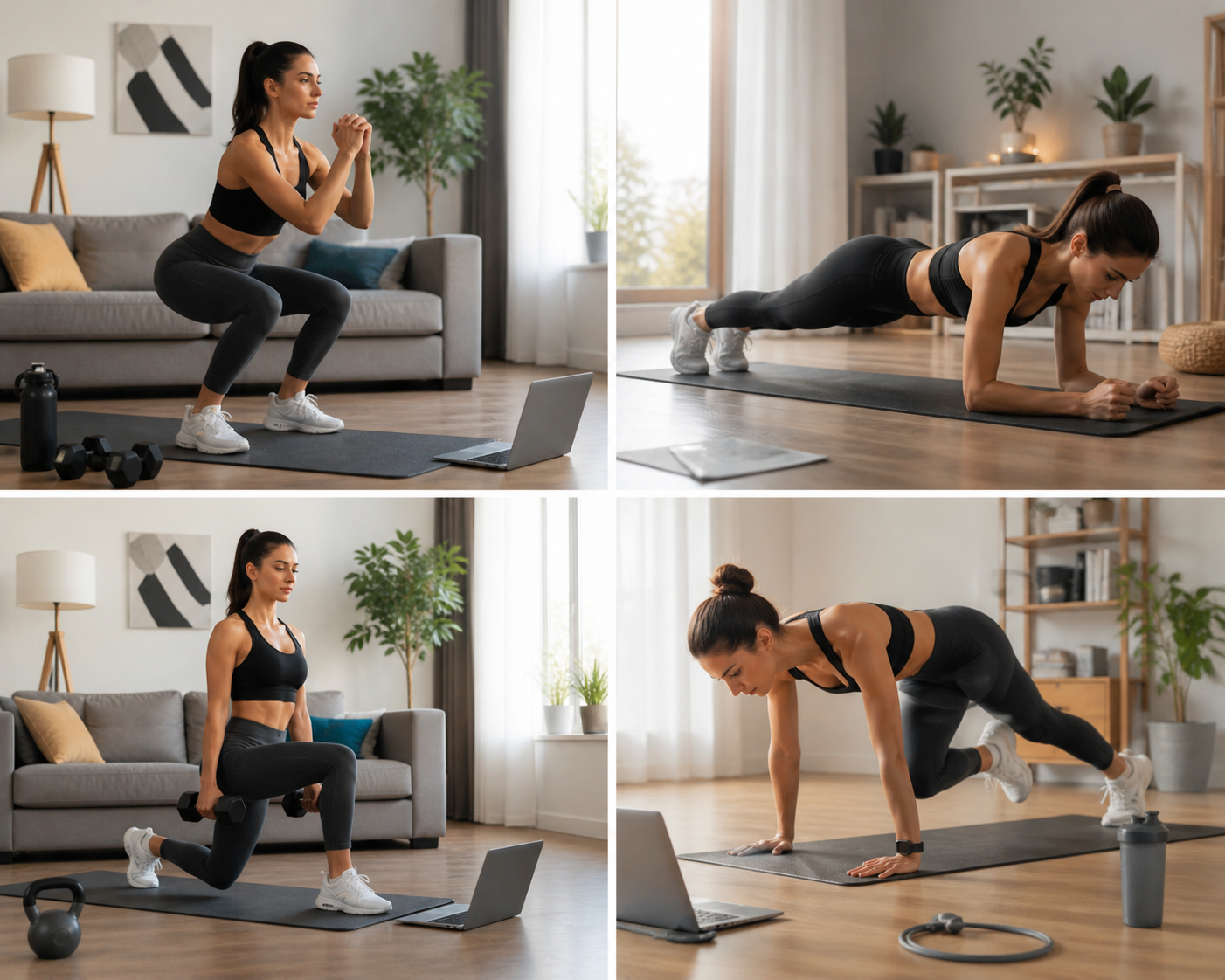 Kein Fitnessstudio? Kein Problem: Ganzkörper-Workout für Zuhause (Anfänger bis Profi)